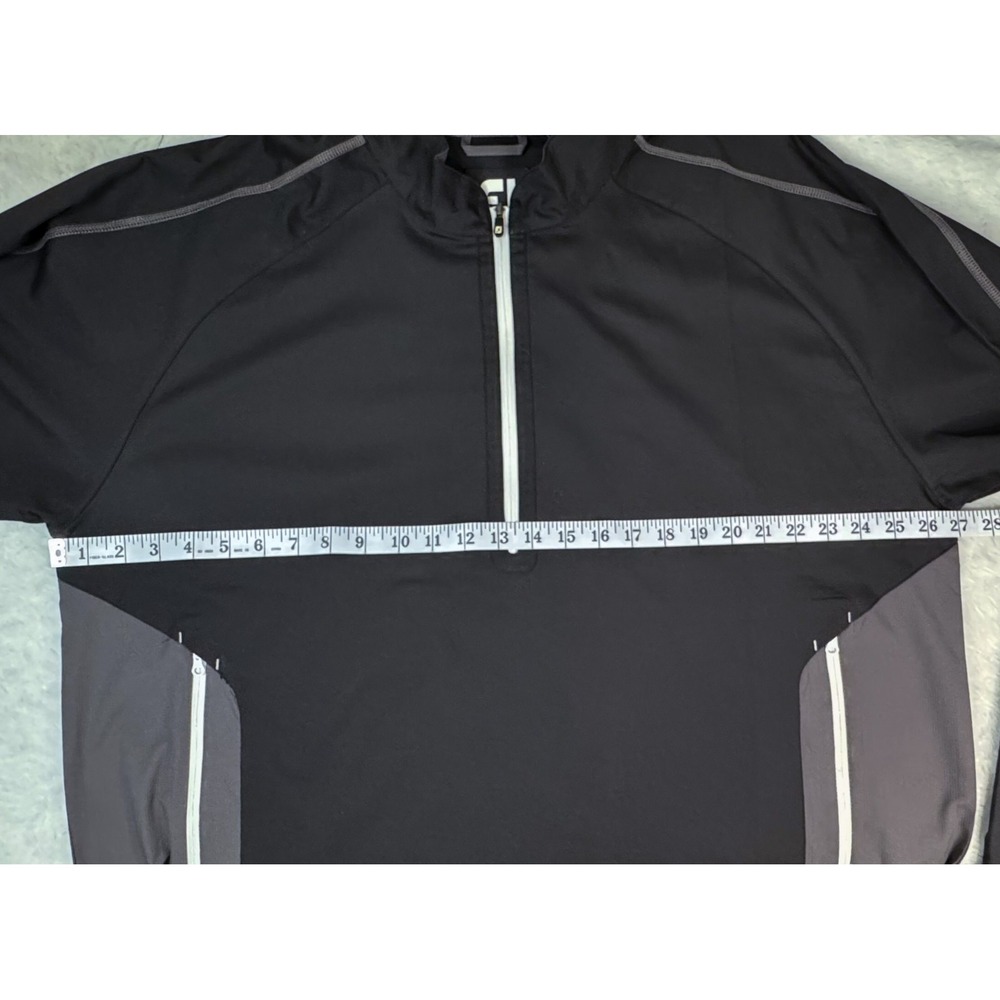 FootJoy FJ Sport Windshirt Mens XL Black Gray Half Zip Golf Pullover 32609 EUC - Picture 9 of 11